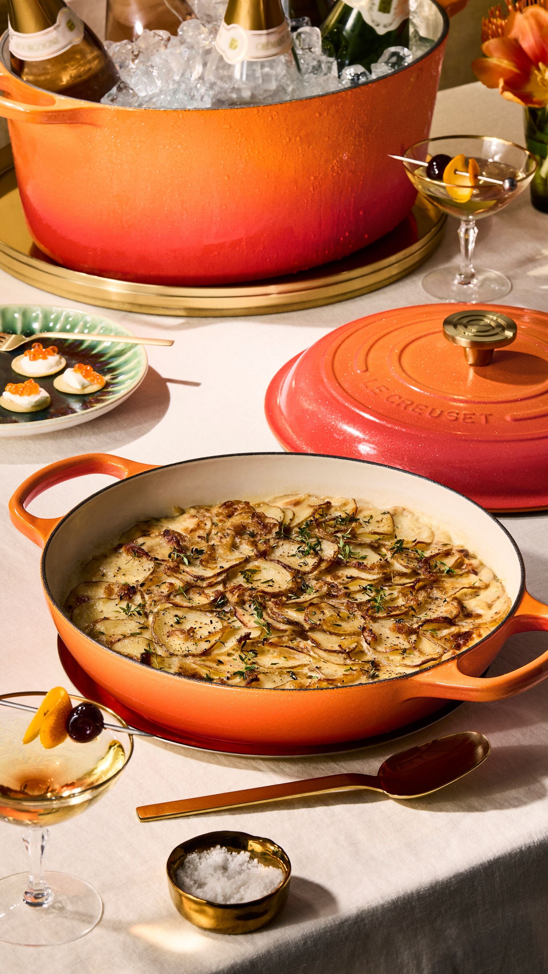 Cookware Le Creuset Signature Round Braiser - 3.5 Quart - Flamme Dorée - Limited Edition