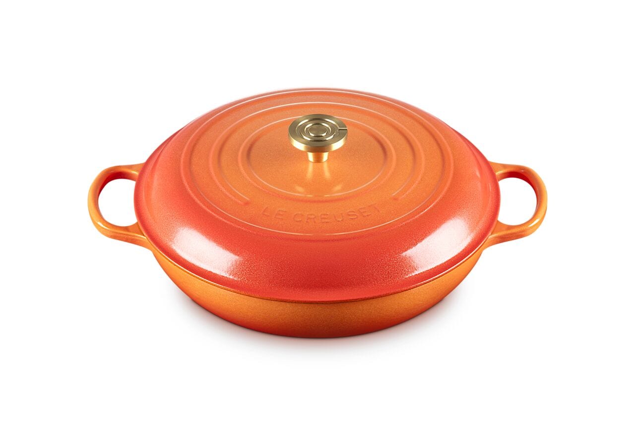 Cookware Le Creuset Signature Round Braiser - 3.5 Quart - Flamme Dorée - Limited Edition