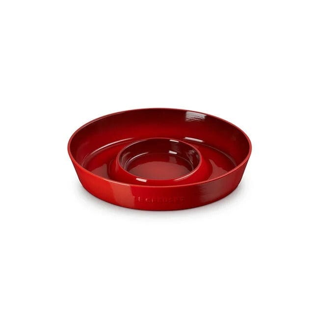Tabletop Le Creuset Stoneware Chip and Dip Platter - Cerise