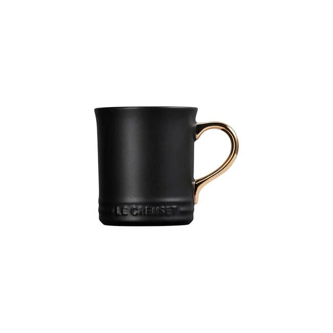 Coffee & Tea Le Creuset Vancouver Mug, Licorice with Gold Handle - 14 oz.