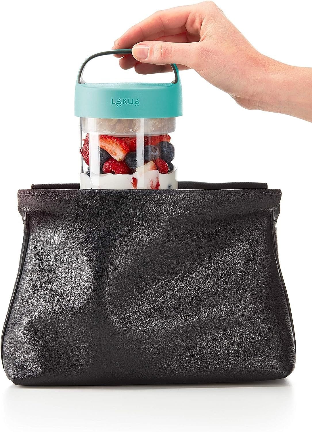 Travel & Storage Lekue 14 Oz. Jar to Go, Turquoise