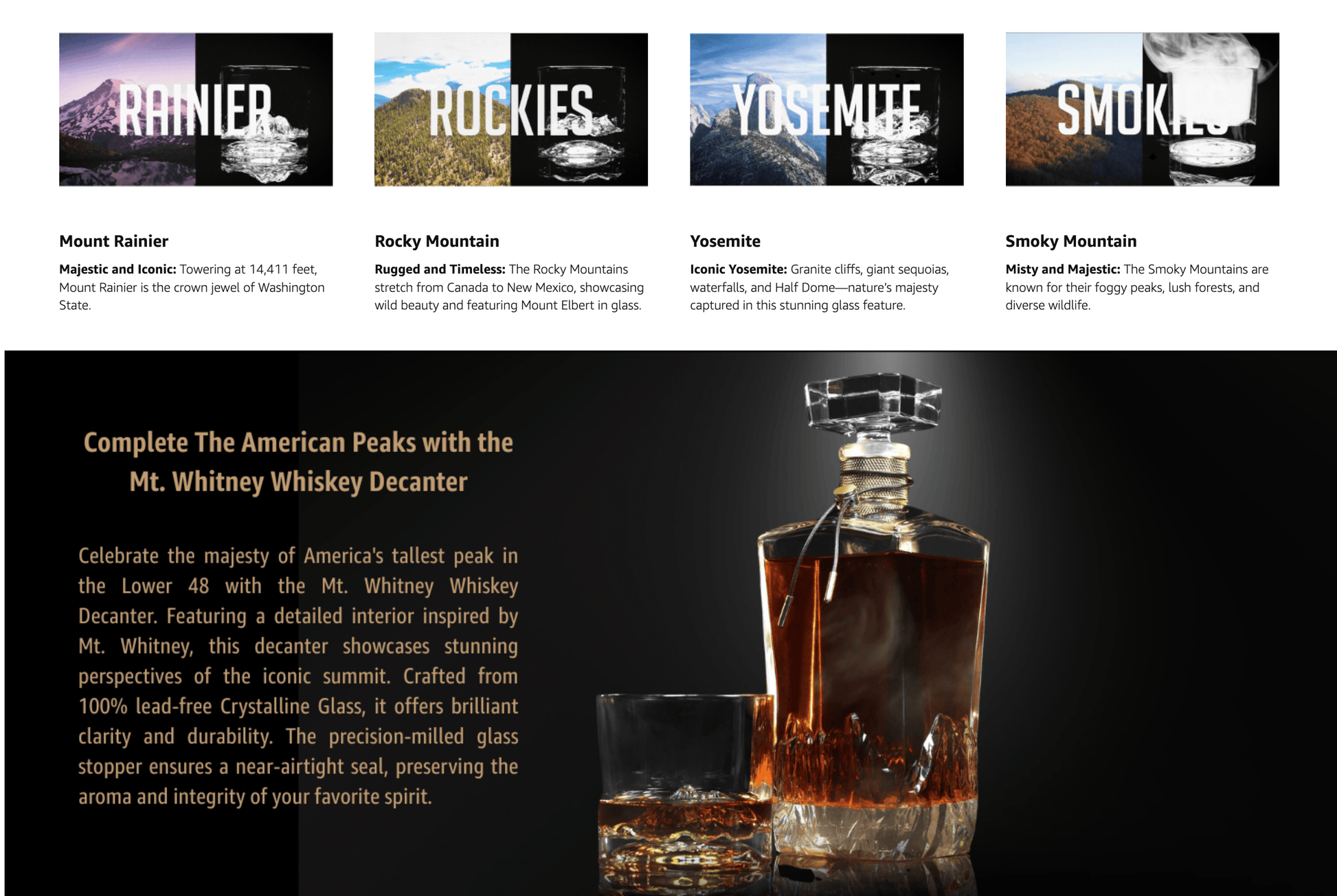 Barware Liiton American Peaks Decanter Set
