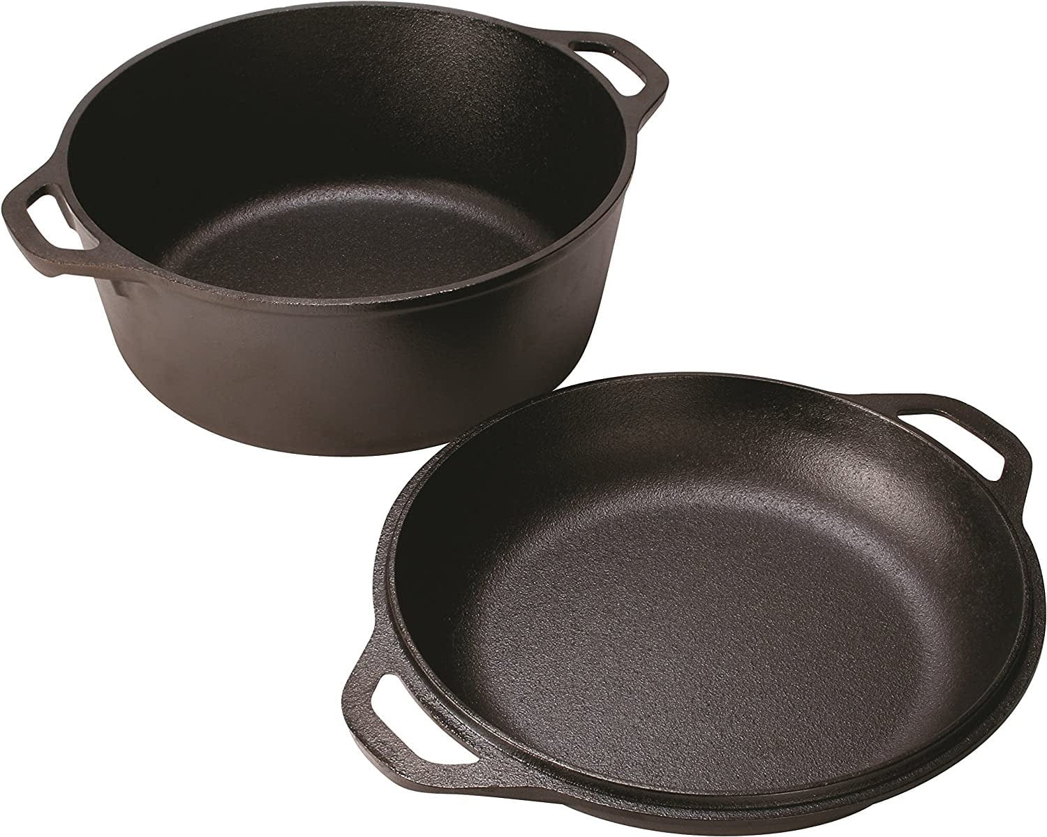 Cookware Lodge 5 Quart Cast Iron Double Dutch Oven