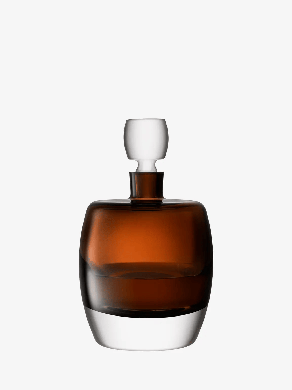 Glassware LSA Blown Glass Whiskey Club Decanter - Peat Brown, 36oz.