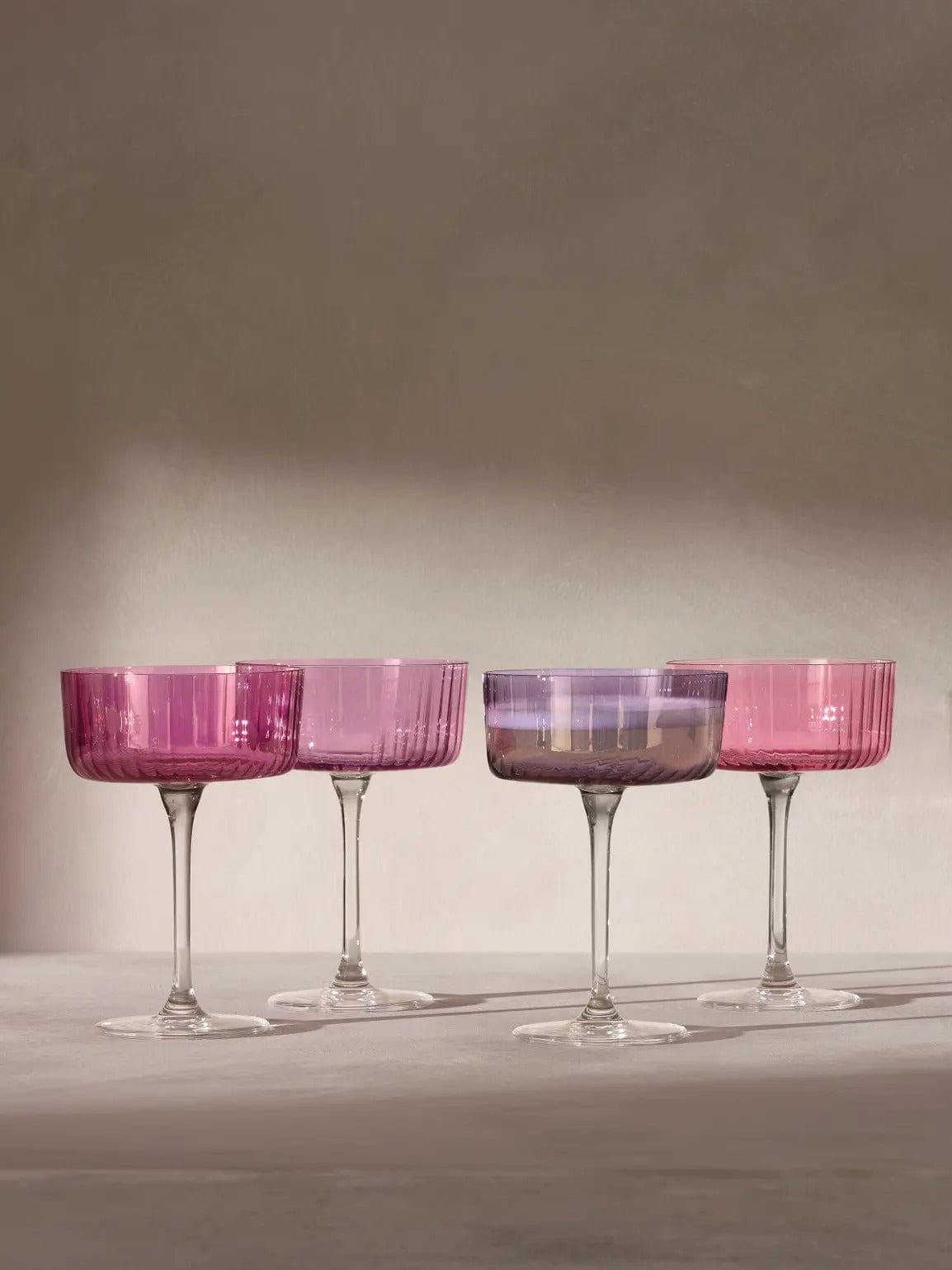 Glassware LSA Gems Champagne & Cocktail Glass - Set of 4 - Garnet