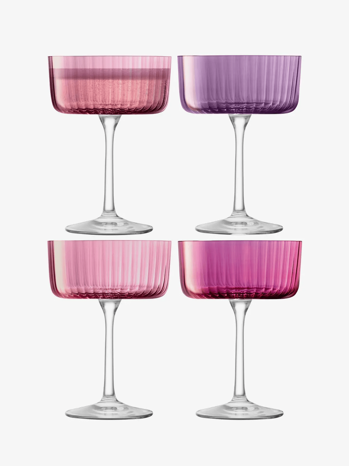 Glassware LSA Gems Champagne & Cocktail Glass - Set of 4 - Garnet