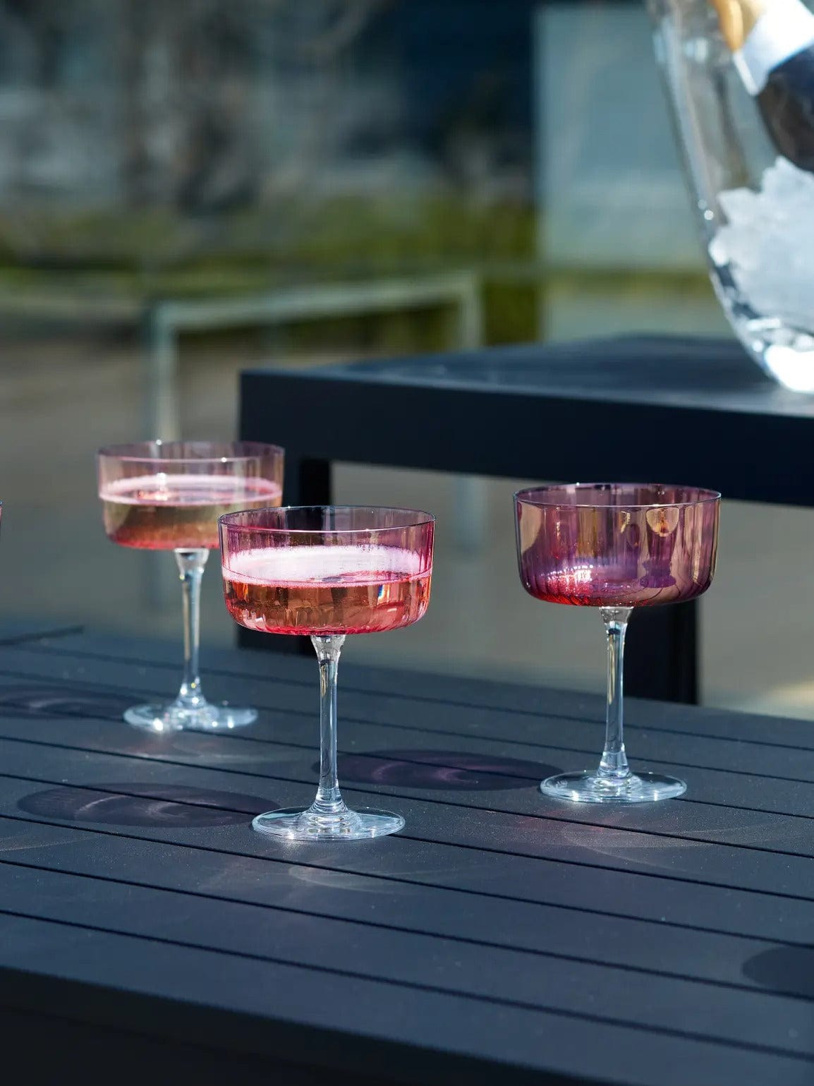 Glassware LSA Gems Champagne & Cocktail Glass - Set of 4 - Garnet
