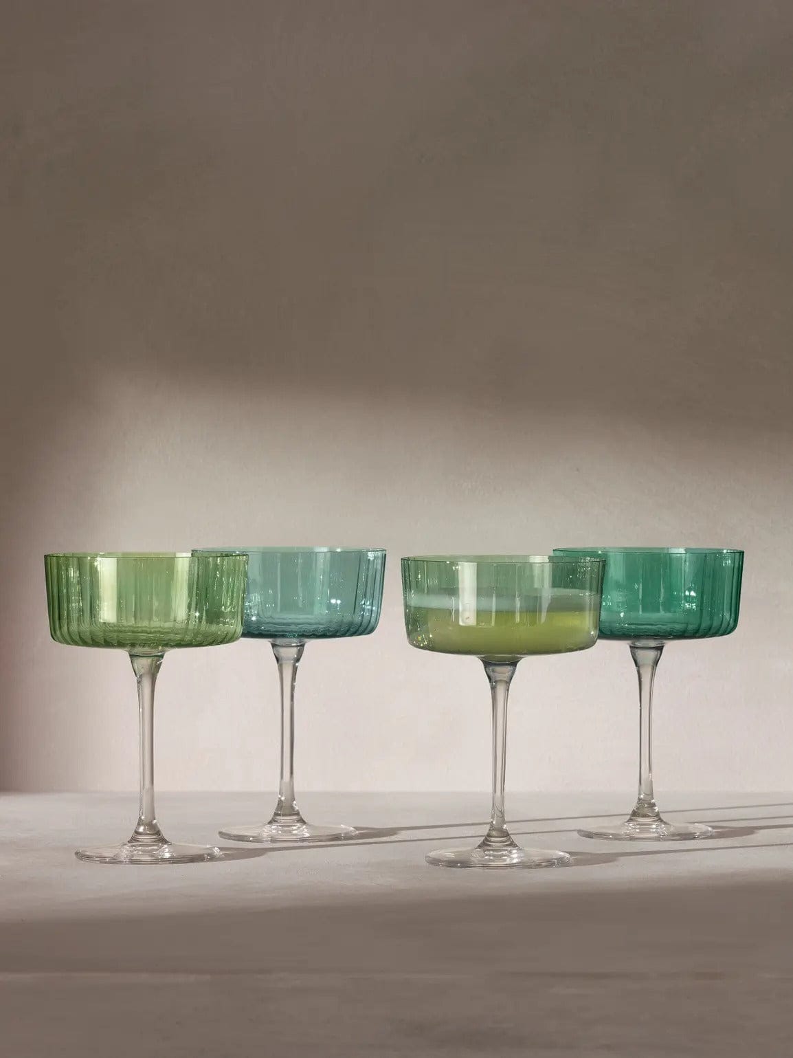 Glassware LSA Gems Champagne Cocktail Glass - Set of 4 - Jade