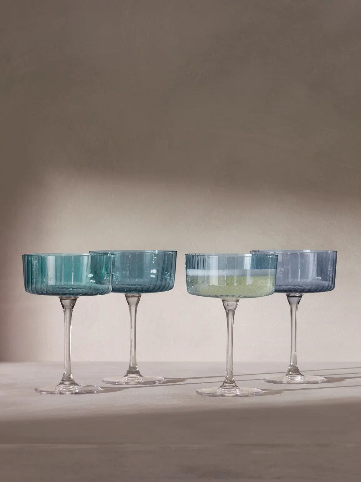 Glassware LSA Gems Champagne Cocktail Glass - Set of 4 - Sapphire