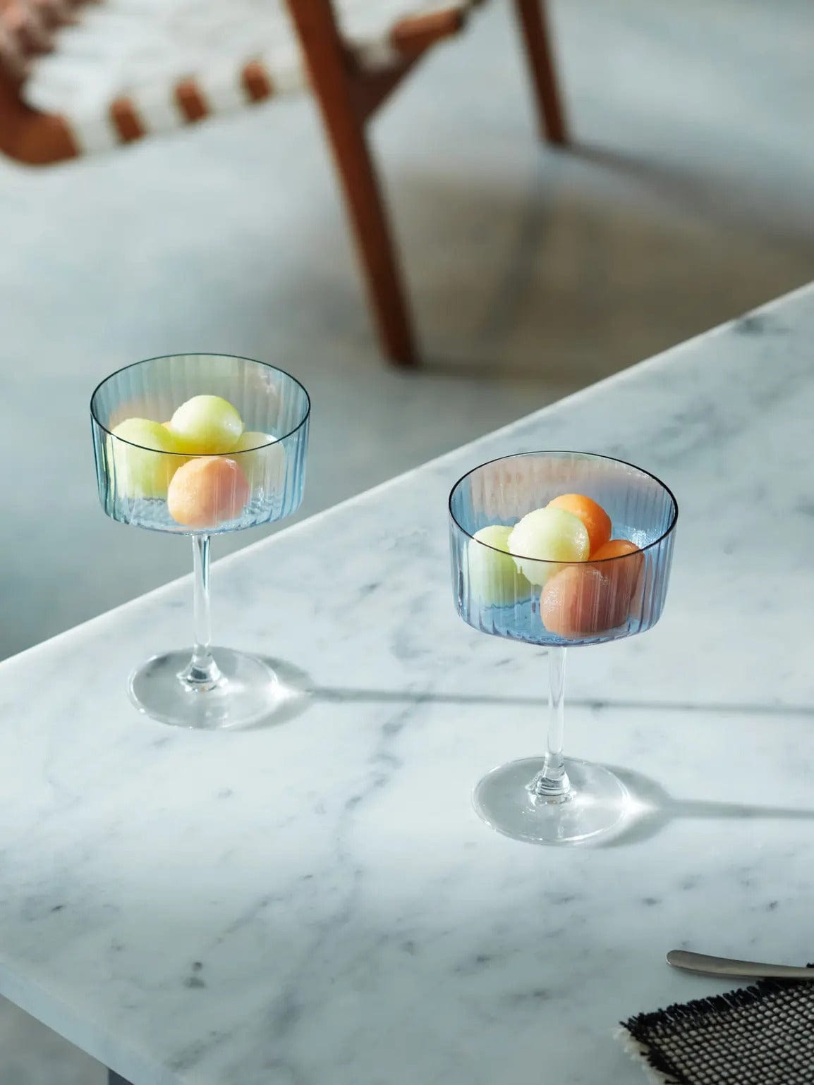 Glassware LSA Gems Champagne Cocktail Glass - Set of 4 - Sapphire