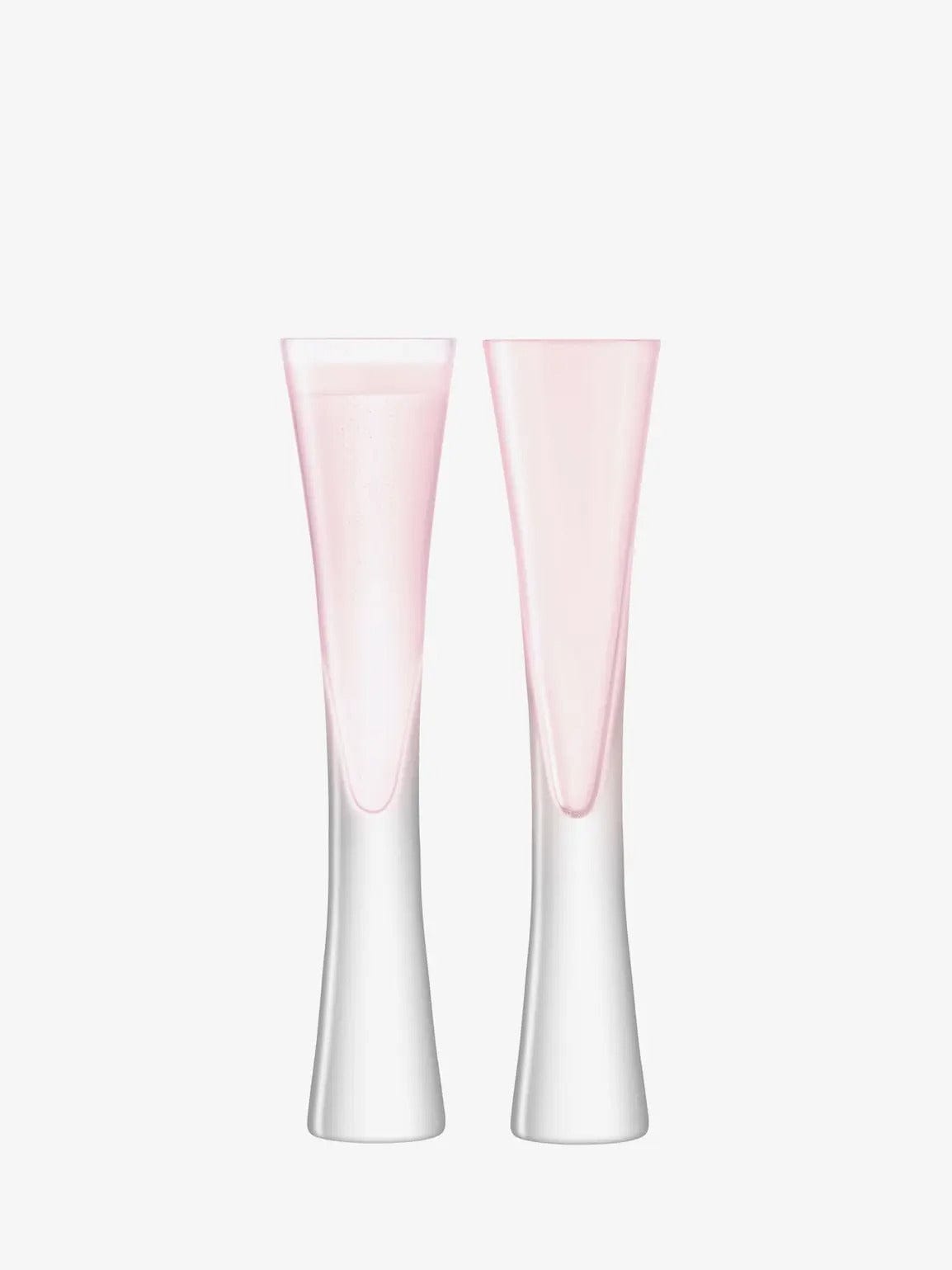 Glassware LSA Moya Blown Glass Champagne Flutes - Blush, Set of 2