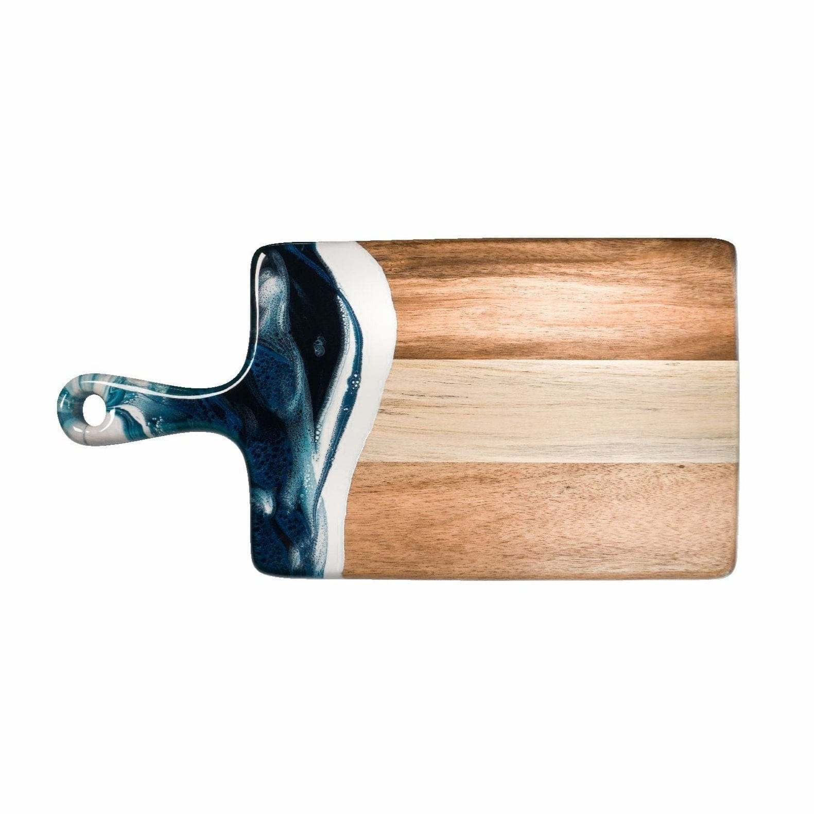 Tabletop Lynn & Liana Acacia Cheese & Charcuterie Board - Unique Ocean Design Paddle, 8" x 16"