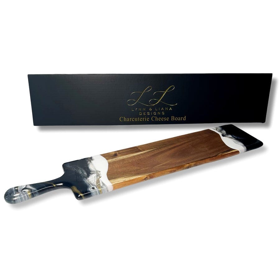 Tabletop Lynn & Liana Baguette Acacia Cheeseboard - Onyx - 5" x 24"
