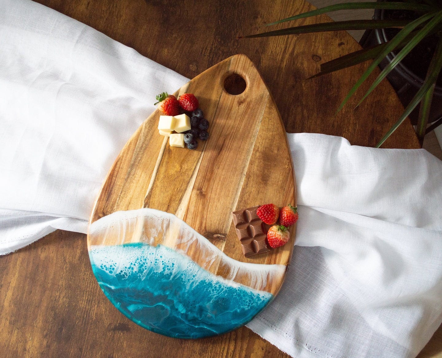 Tabletop Lynn & Liana Rain Drop Board, Ocean Vibes - 11" x 16"