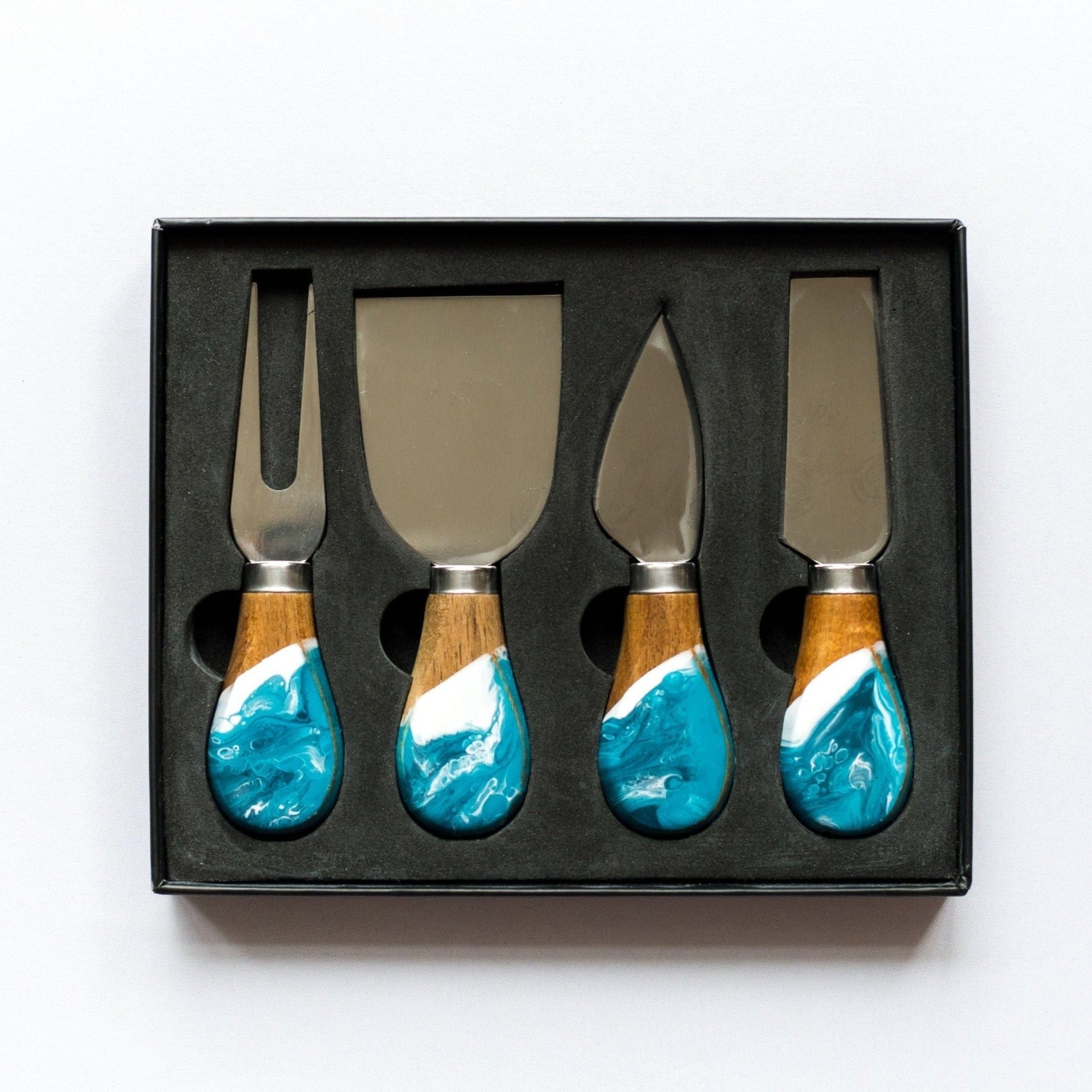 Tabletop Lynn & Liana Resin Cheese Knives -Ocean Vibes - Set of Four