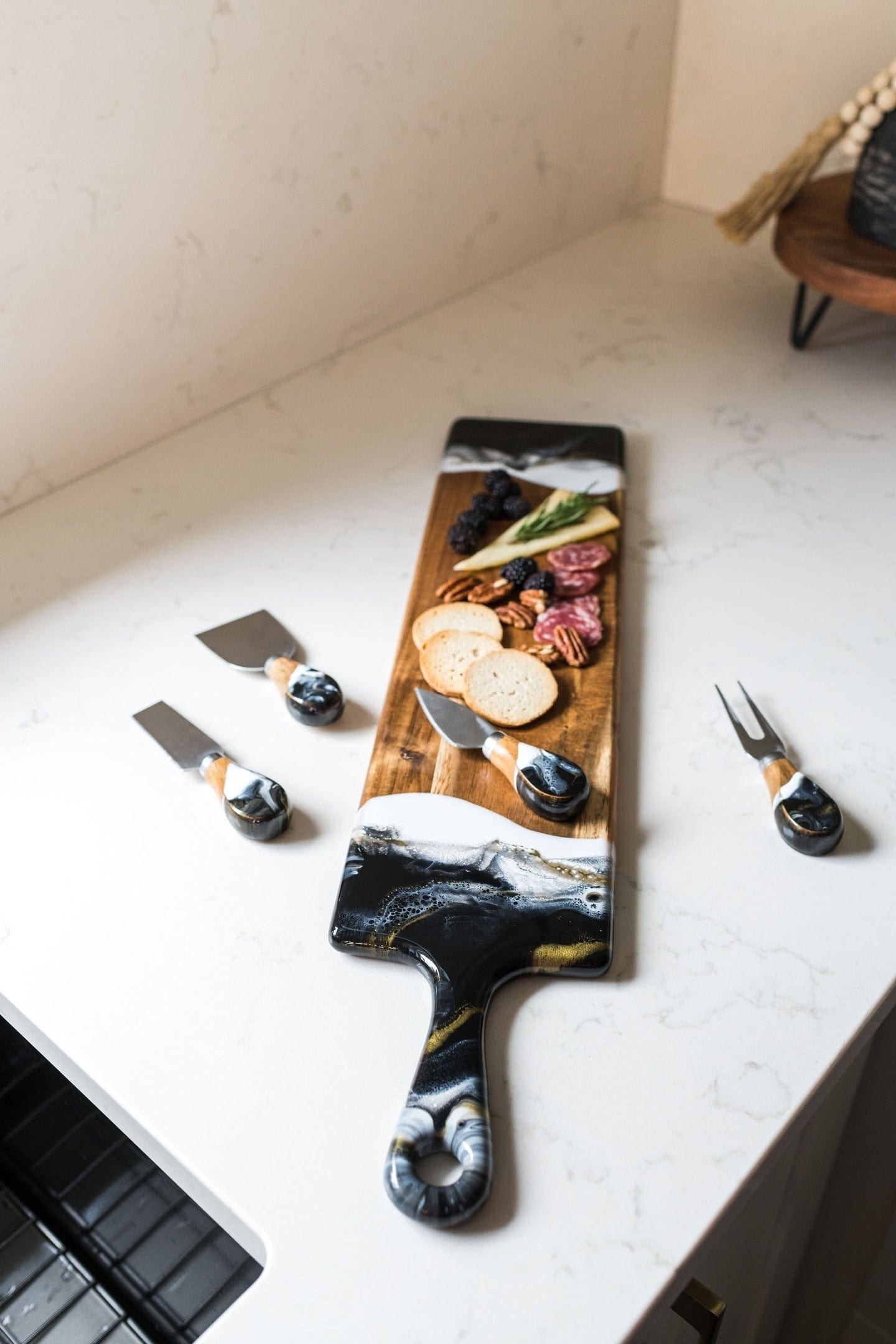 Tabletop Lynn & Liana Resin Cheese Knives, Set of 4 - Onyx
