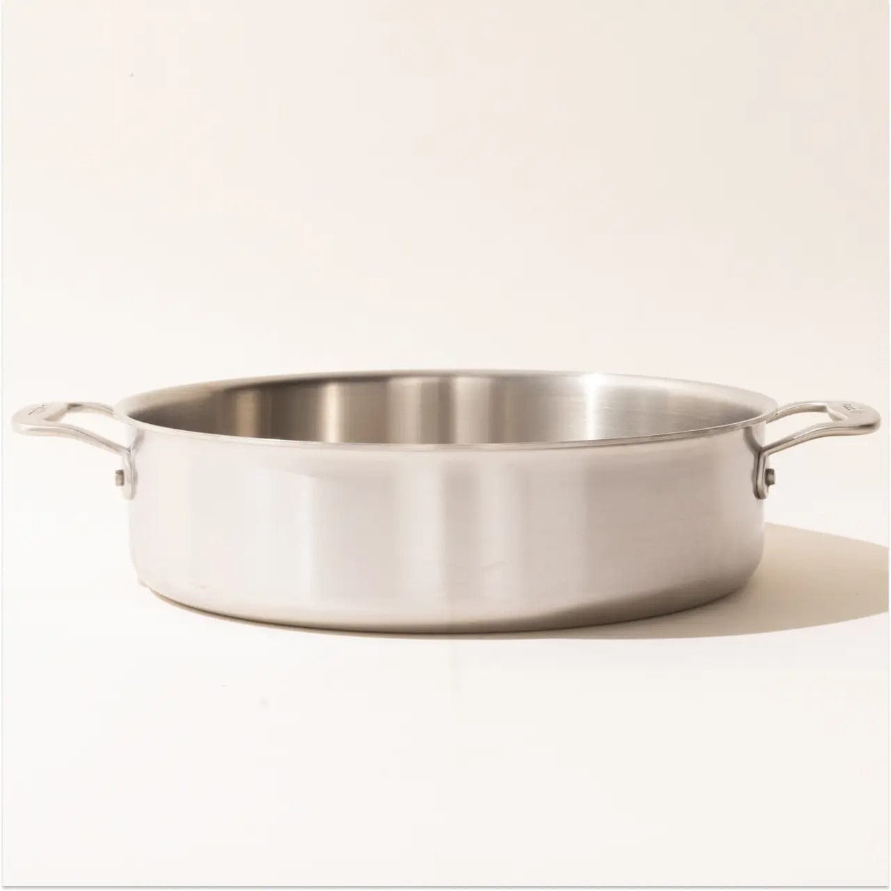 Cookware MADE IN 5-Ply Stainless Steel Rondeau with Lid - 6 Quart - Made in Italy