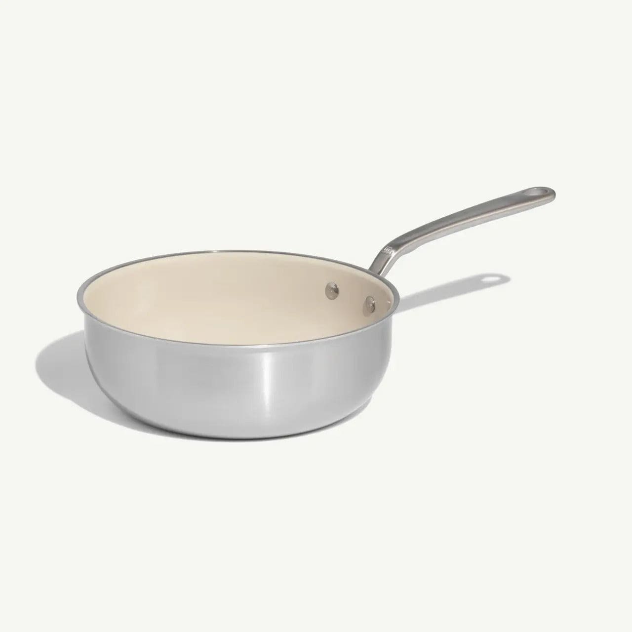 Cookware MADE IN CeramiClad Saucier - 3 Quart - Non-Stick Ceramic Coating, no PFAS, No PFOA - Made in Italy