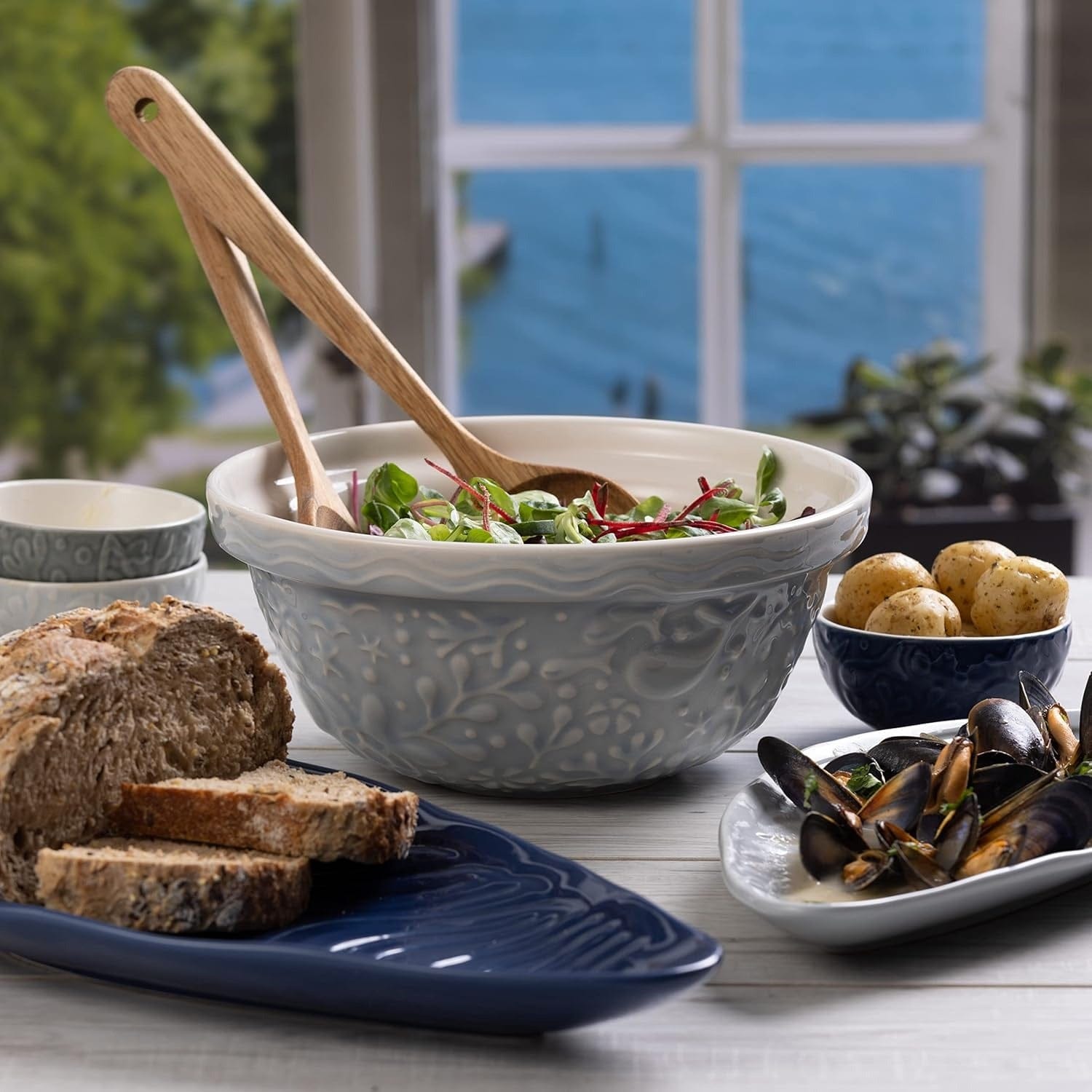 Bakeware Mason Cash Nautical Collection Mixing Bowls - Multiple Sizes