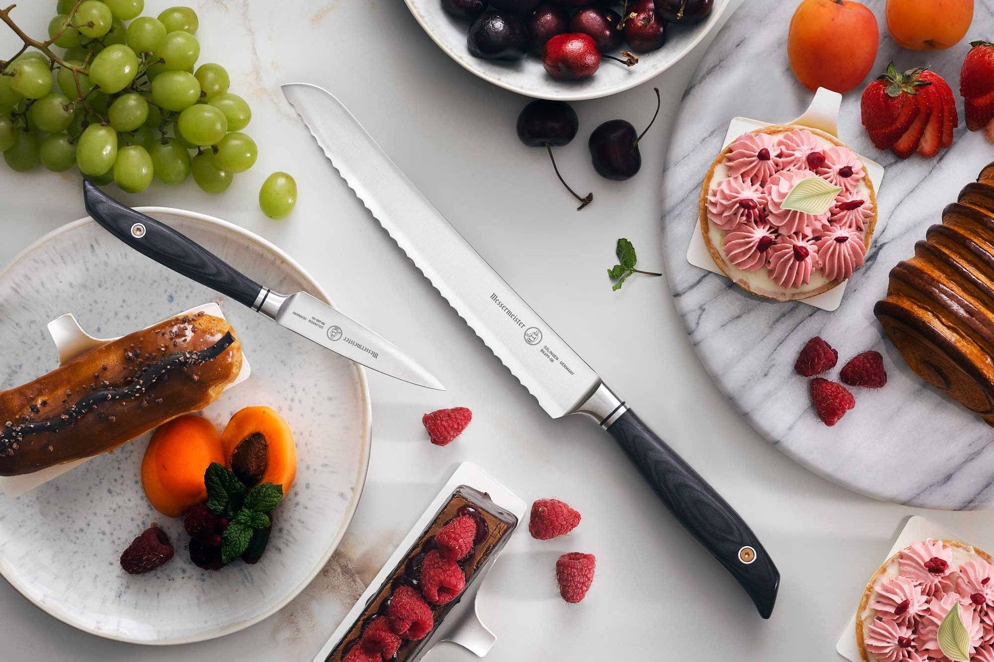 Cutlery Messermeister Forged Blacksmith Series Scalloped Slicing Knife - 8.5"