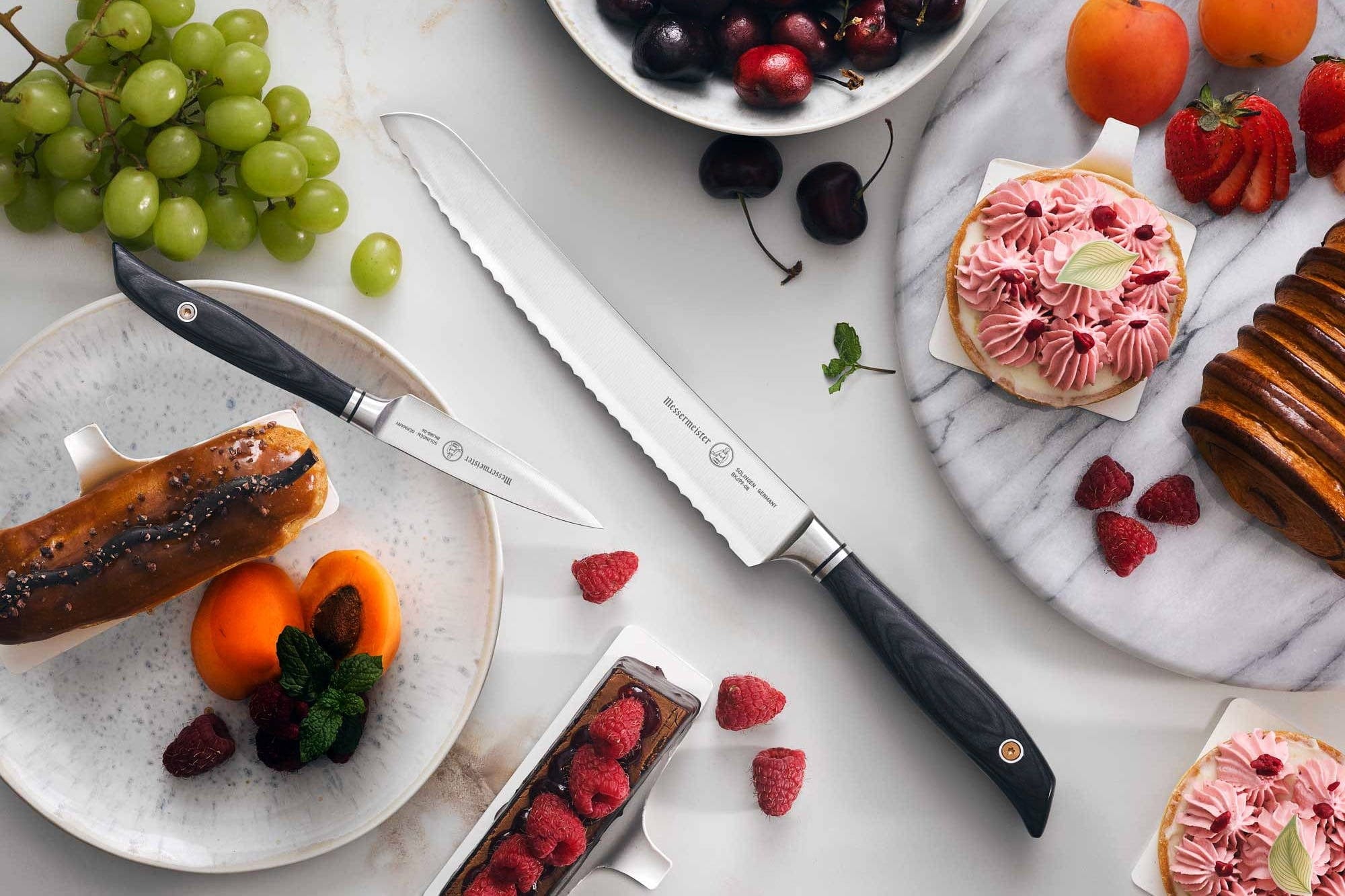 Cutlery Messermeister Forged Blacksmith Series Scalloped Slicing Knife - 8.5"