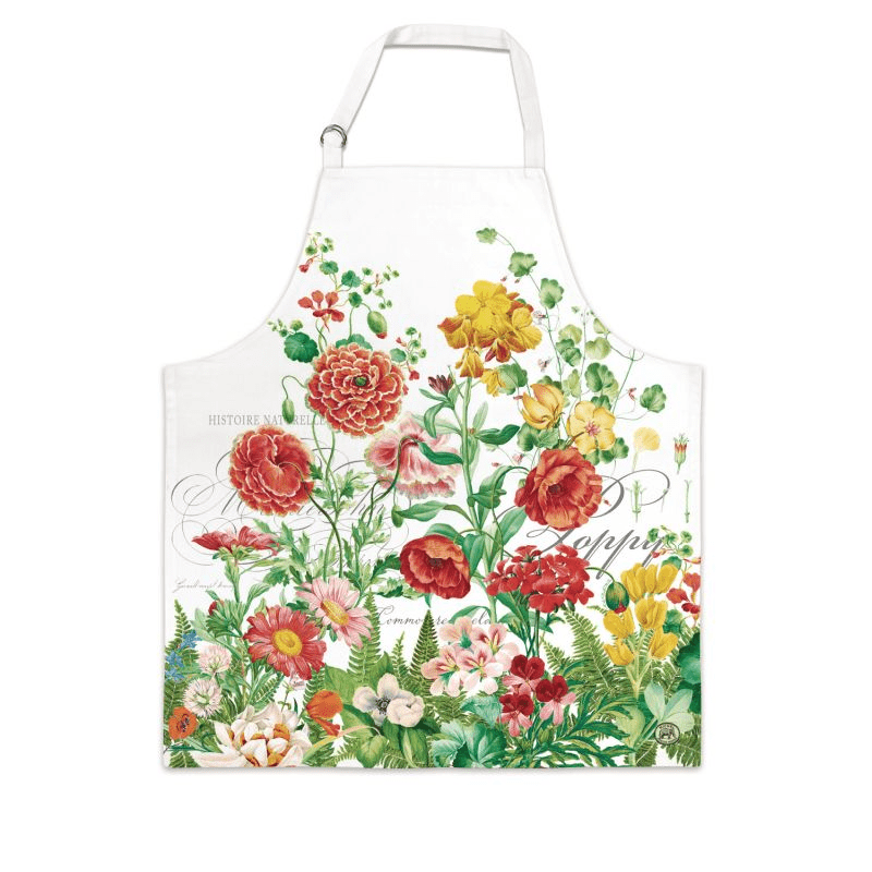 Linen Michel Design Works - Apron - Poppies & Posies