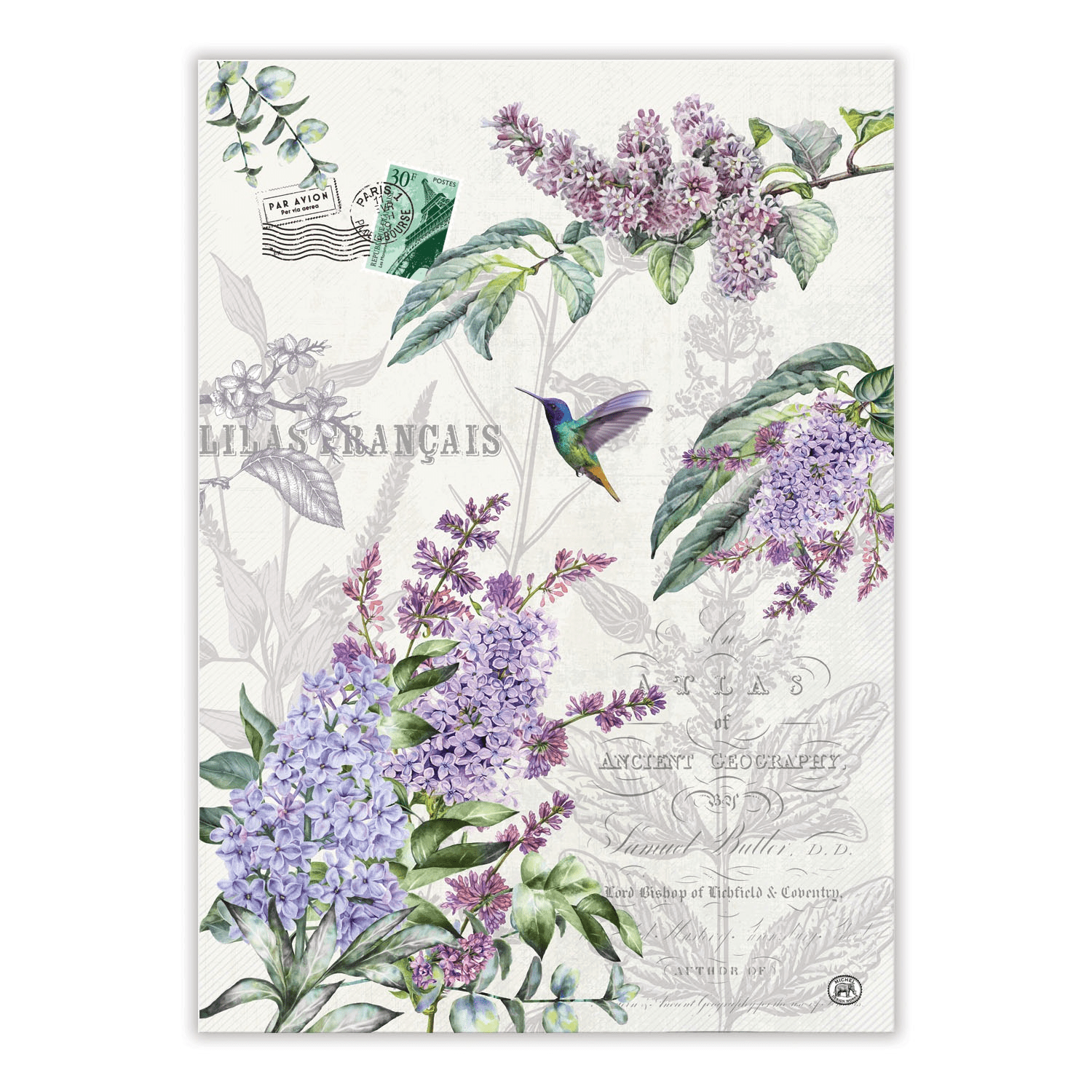 Linen Michel Design Works French Lilacs Kitchen Towel