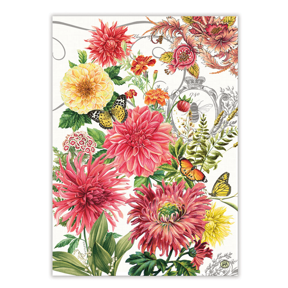 Linen Michel Design Works - Kitchen Towel - Dahlias
