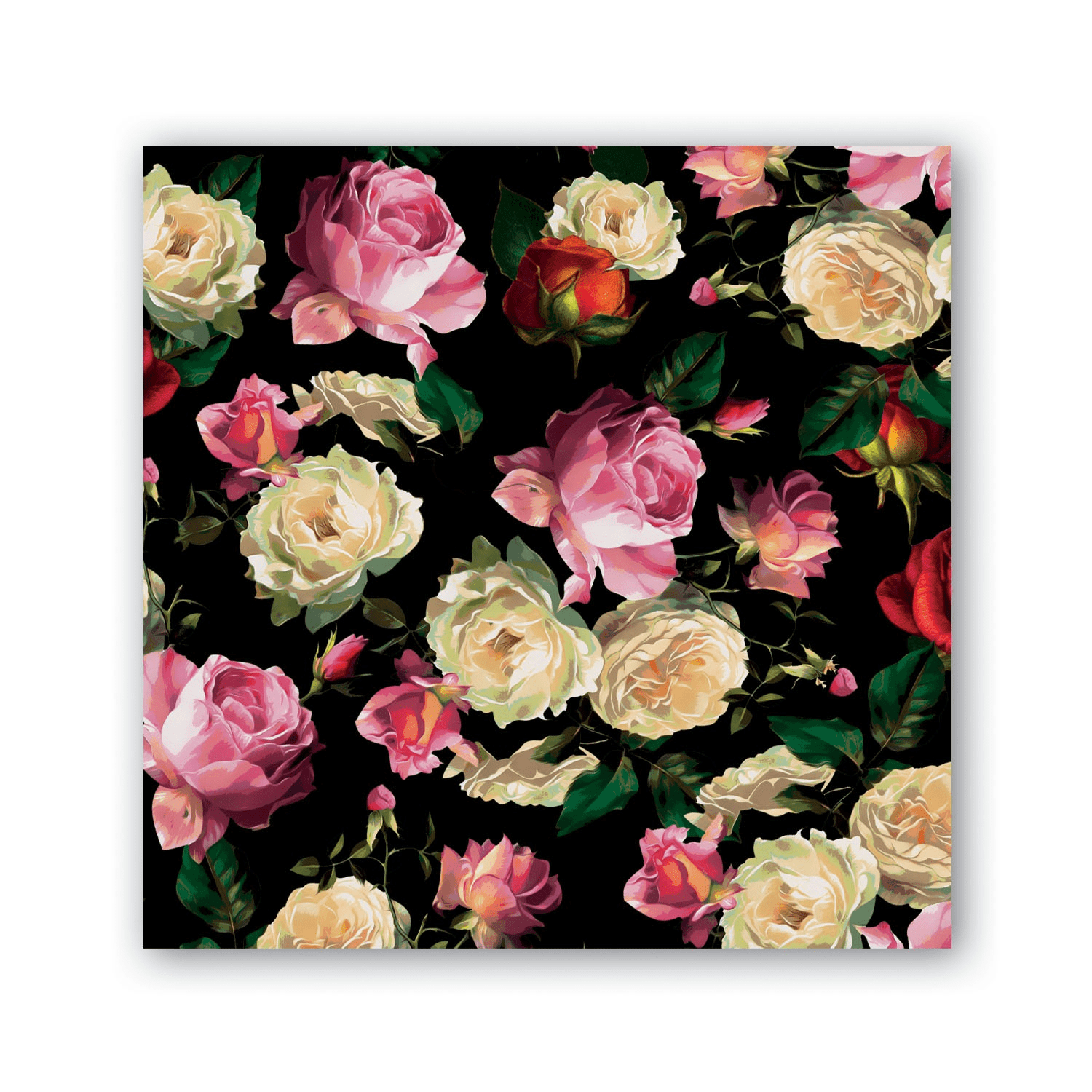 Linen Michel Design Works Midnight Rose Cocktail Napkin - 20 Count