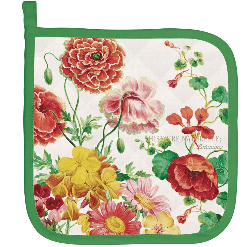 Linen Michel Design Works - Potholder - Poppies & Posies