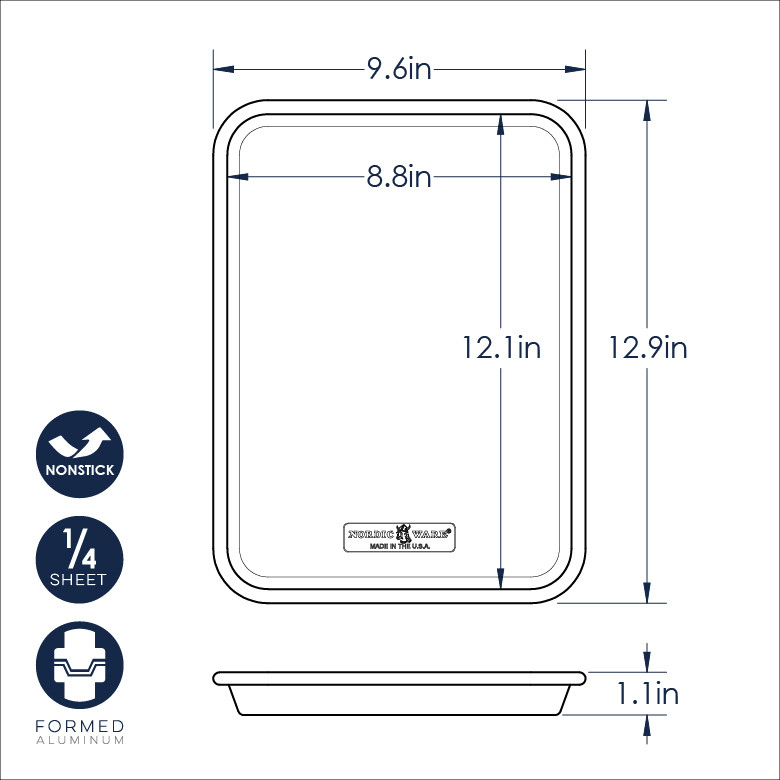Bakeware Nordic Ware Naturals Nonstick Baker's Quarter Sheet Pan