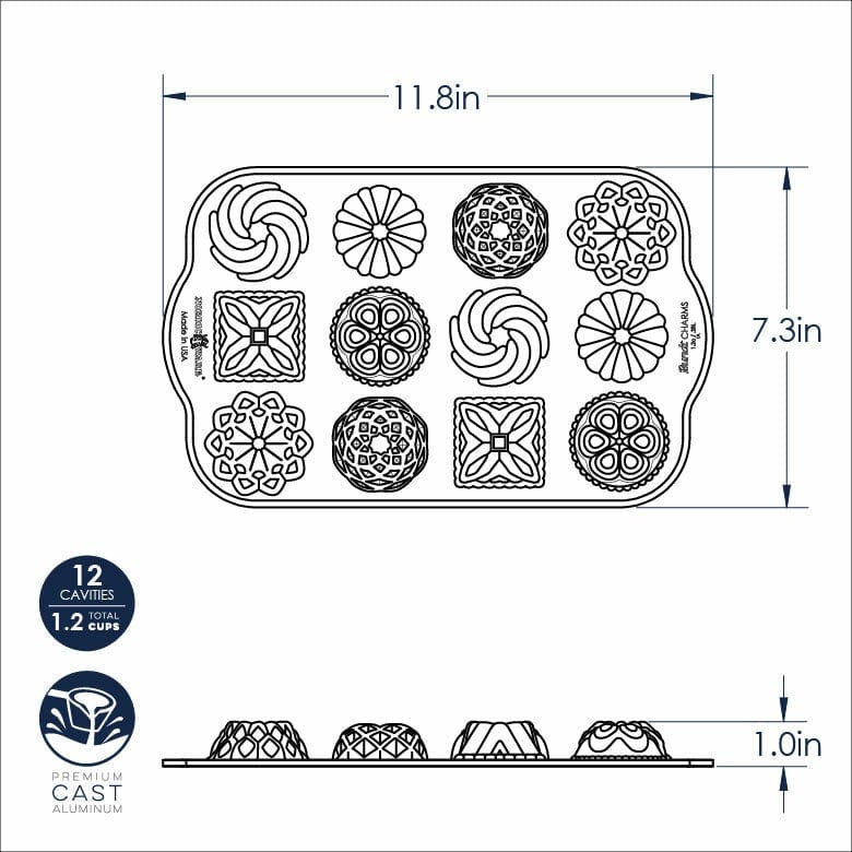 Bakeware Nordic Ware Bundt Charms Pan