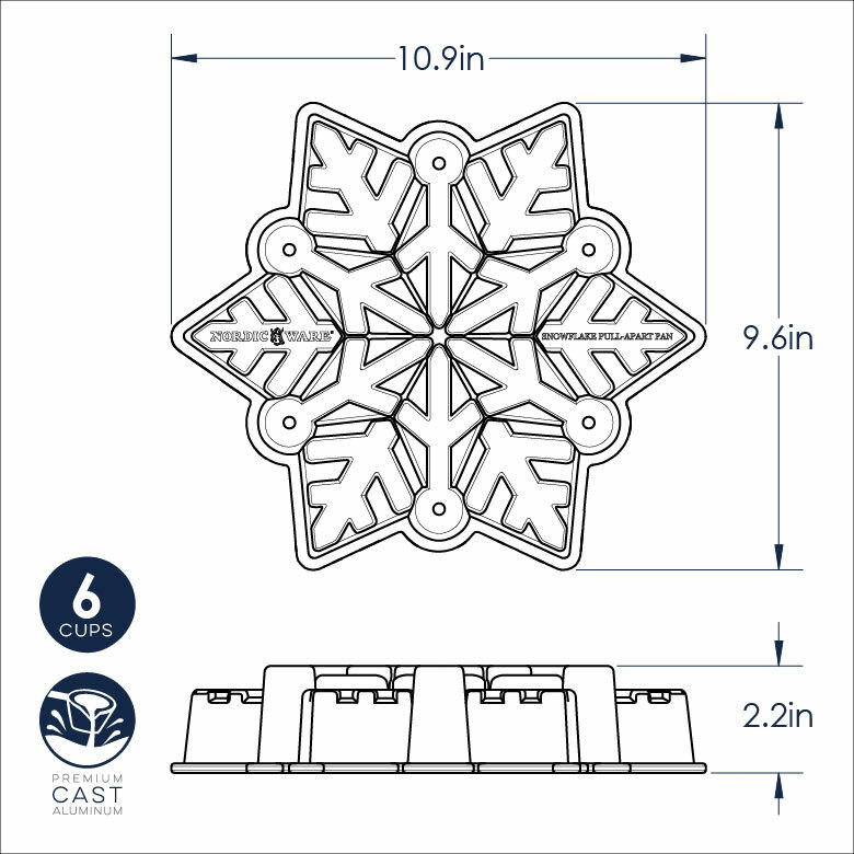 Bakeware Nordic Ware Frozen Snowflake Pan