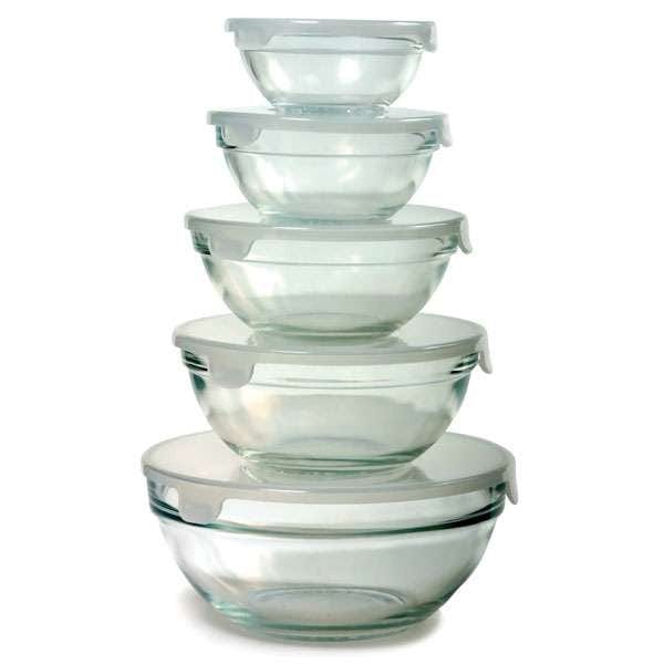 Glassware Norpro 10 Piece Glass Bowl Set with Lids
