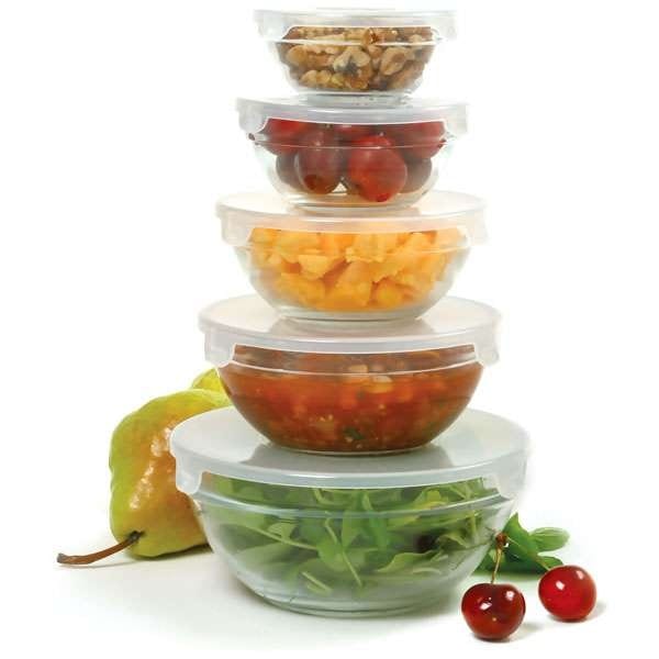Glassware Norpro 10 Piece Glass Bowl Set with Lids