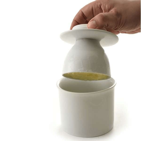 Tabletop Norpro White Porcelain Butter Keeper