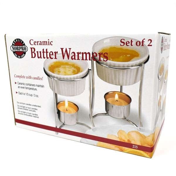 Table & Counter Accessories Norpro Ceramic & Stainless Steel Butter Warmer, Set of 2