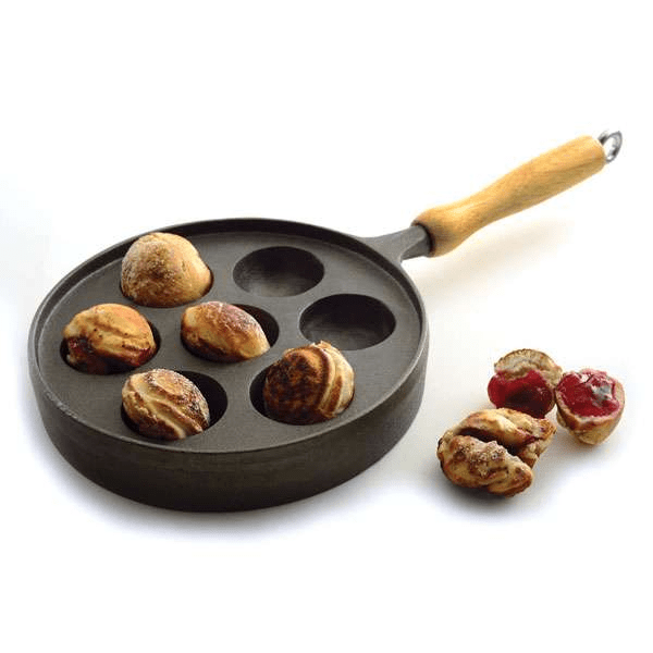 Cookware Norpro Deluxe Stuffed Pancake / Aebleskiver Cast Iron Pan - 12.5"
