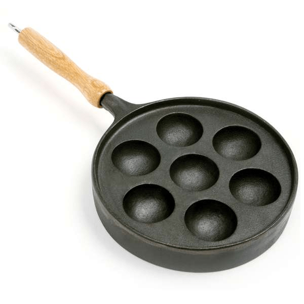 Cookware Norpro Deluxe Stuffed Pancake / Aebleskiver Cast Iron Pan - 12.5"