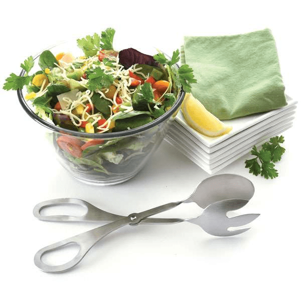 Tools & Accessories Norpro Polished Stainless Steel Salad Tongs - 10.5"