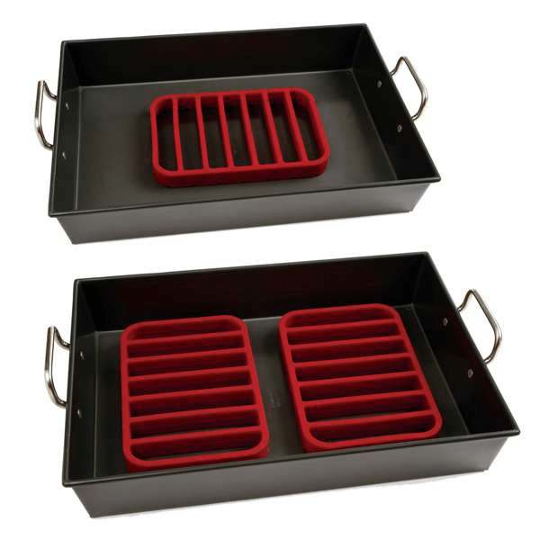Cookware Norpro Rectangle Nonstick Silicone Roasting Rack - Red