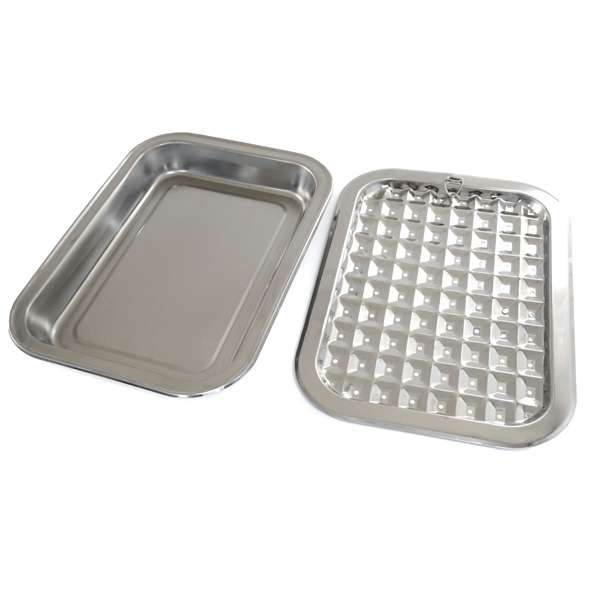 Cookware Norpro Stainless Steel Broil/Roast Pan Set - 16.5" x 12"