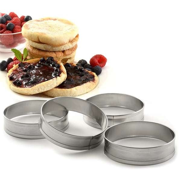 Bakeware Norpro Stainless Steel English Muffin Rings, Set of 4