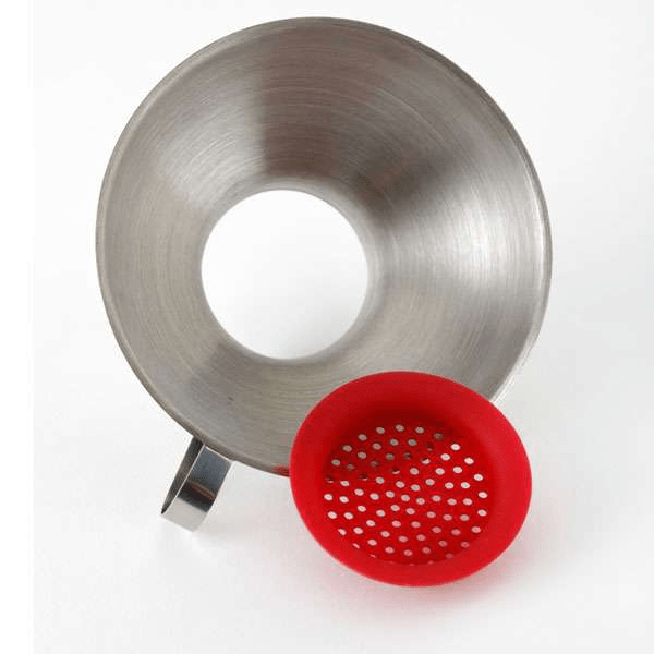 Tools & Accessories Norpro Stainless Steel Wide-Mouth Funnel with Silicone Strainer