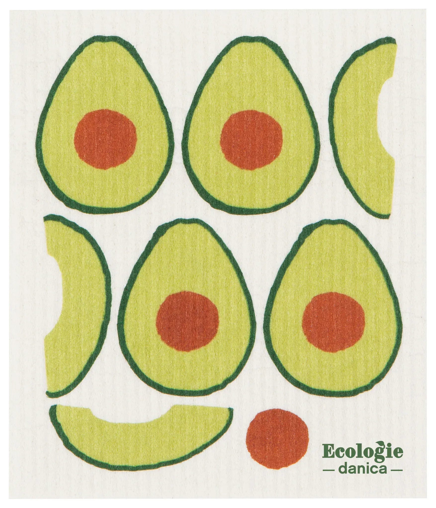 Linen Now design - Ecologie Swedish Sponge Cloth Avocados