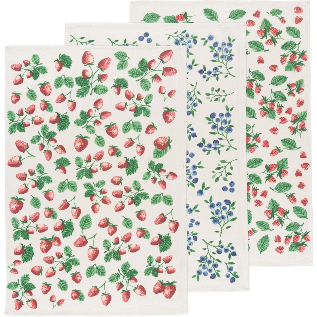 Linen Now Designs - Berry Patch Bakers Floursack Dishtowels - Set of 3