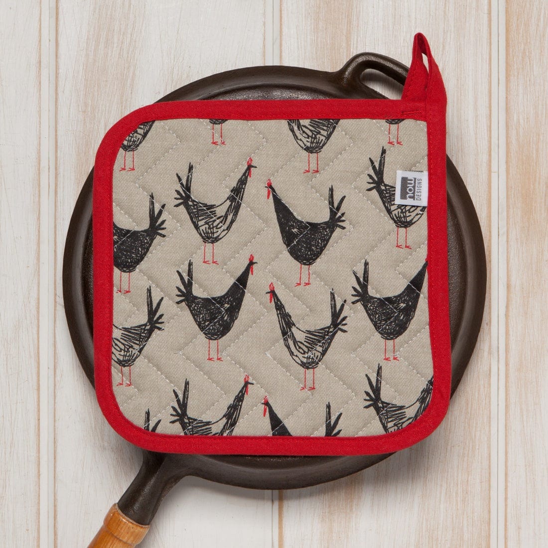 Linen Now Designs - Chicken Scratch Pot Holder
