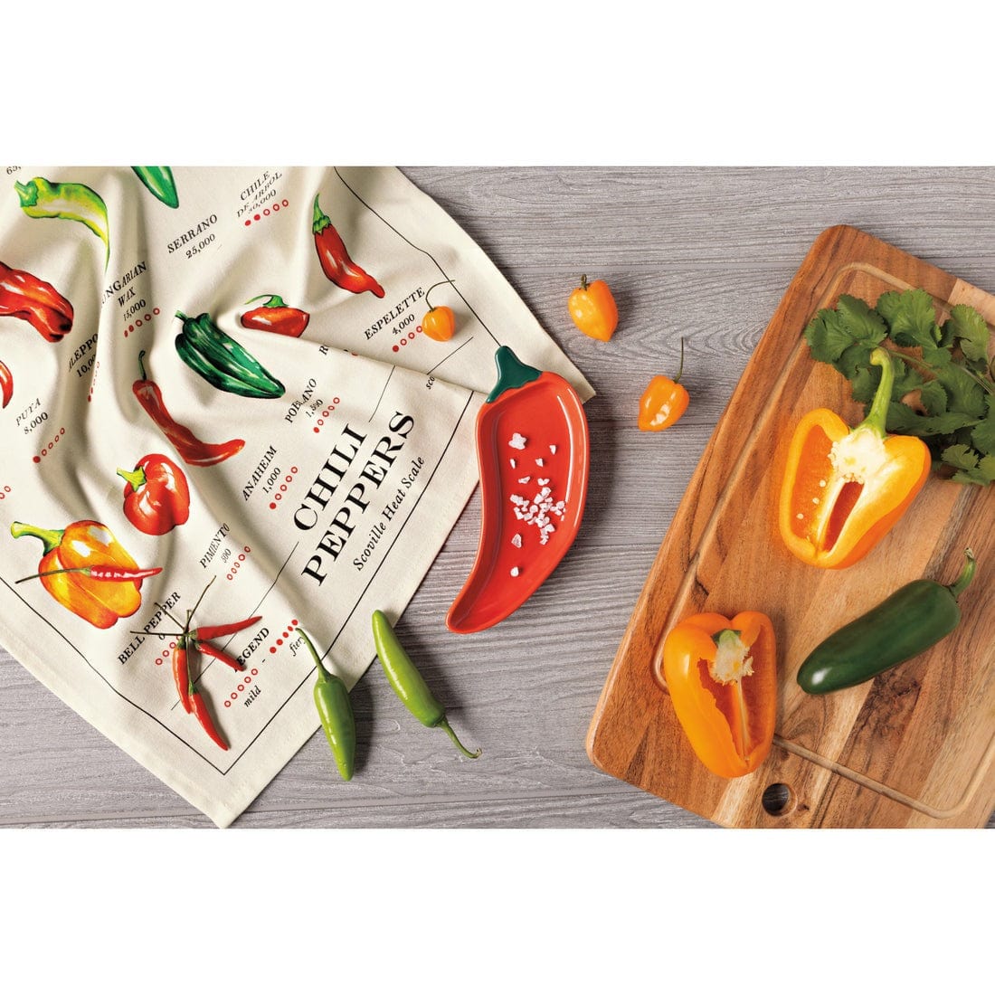 Linen Now Designs - Chili Peppers Dishtowel
