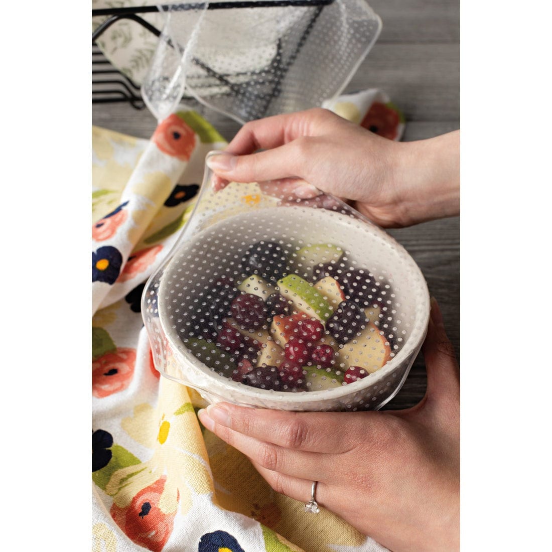 Travel & Storage Now Designs - Clear Silicone Stretch Wrap - Set of 3