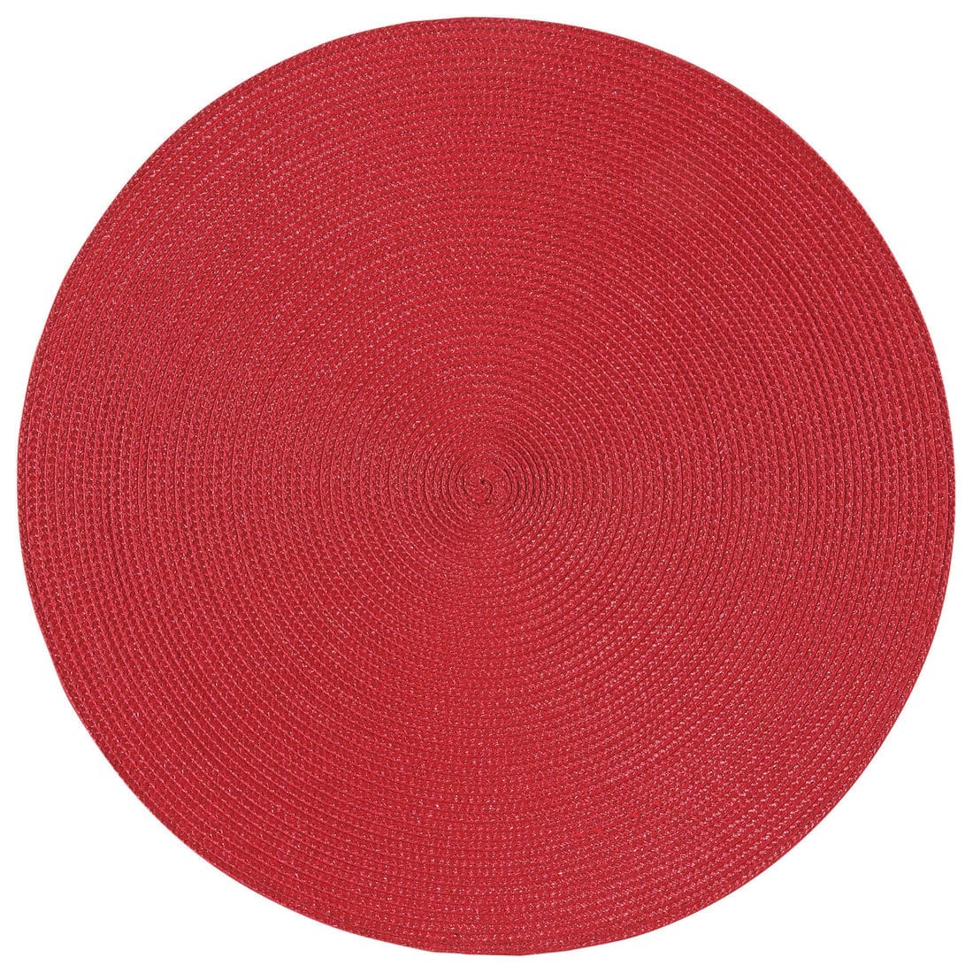 Linen Now Designs - Disko Chili Red Round Placemat - 15"